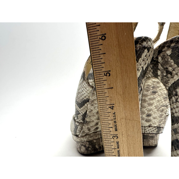 Women's BRIAN ATWOOD Platform Heels PYTHON / SNAKESKIN - Size 8.5 (EU 39) - Picture 7 of 11